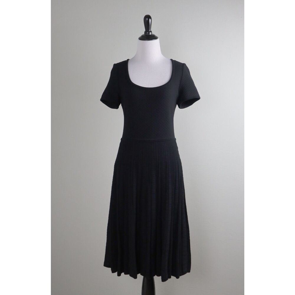 ST. JOHN COLLECTION $995 Textured Ribbed Knit A-Line Sweater Dress Size 8
